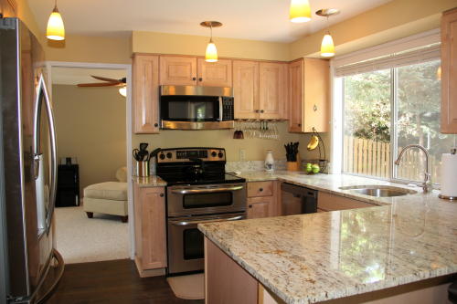 Lower level fireplace